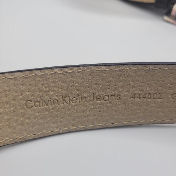 Calvin Klein Black and White Zebra Print Belt